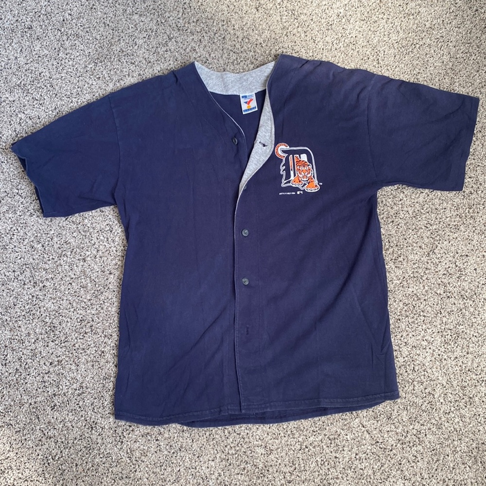 Vintage 1994 MLB Detroit Tigers Jersey Large - Navy